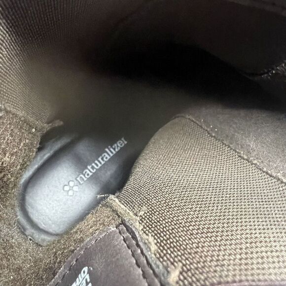 Naturalizer Ankle Bootie Womens 10B Brown Leather Pull On High Heel Casual Boots - Picture 11 of 12